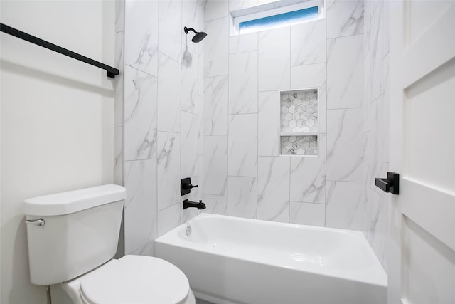 17522 Julianne Dr, Waller, TX 77484 - bathroom featuring toilet and shower / bath combination