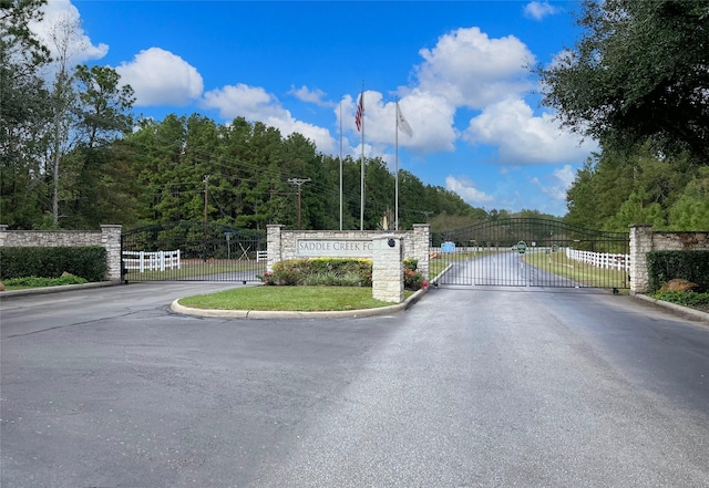 17522 Julianne Dr, Waller, TX 77484 - view of street with a gated entry, curbs, and a gate