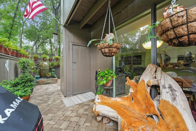 view of patio with fence
