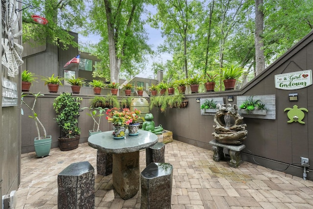 view of patio with fence