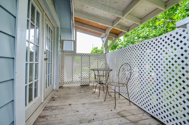 view of wooden deck
