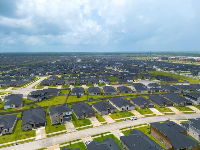 bird's eye view with a residential view