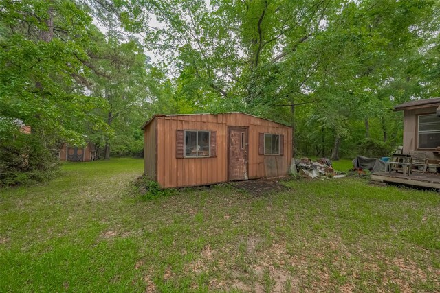 view of shed