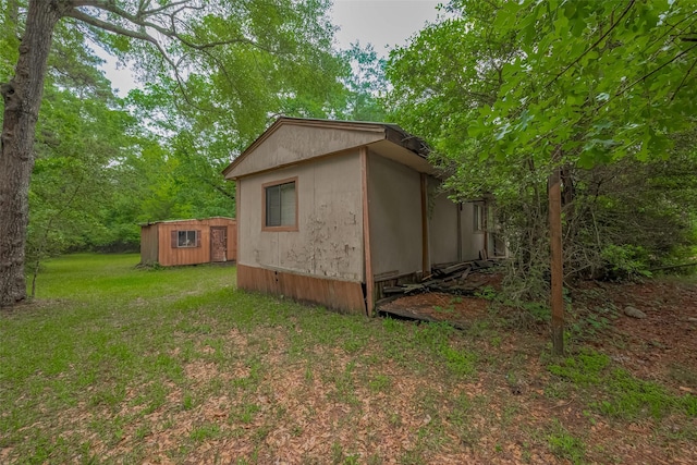 view of shed