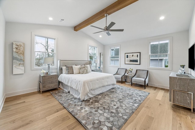 714 E 21st St, Houston, TX 77008 - bedroom with light wood-style floors, baseboards, and multiple windows