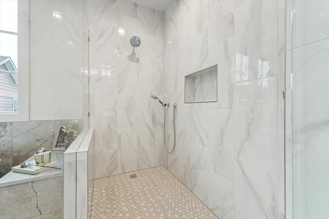 714 E 21st St, Houston, TX 77008 - full bathroom with a marble finish shower