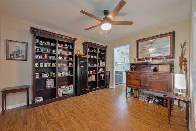 2307 Country Place Dr, Richmond, TX 77406 - interior space with light wood-style floors and ceiling fan