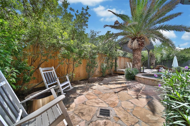 view of patio / terrace with a fenced backyard