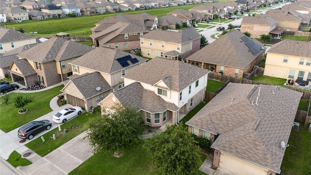 aerial view featuring a residential view