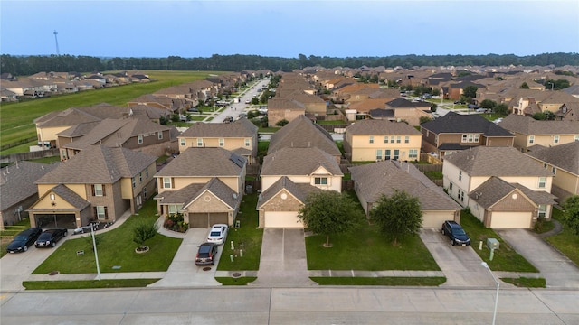 bird's eye view featuring a residential view
