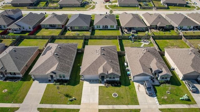 aerial view featuring a residential view