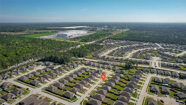 18320 Klamath Falls Ln, New Caney, TX 77357 - aerial view of property's location with a heavily wooded area and nearby suburban area