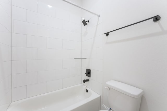 full bathroom with toilet and  shower combination
