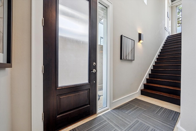 1946 Vermont St, Houston, TX 77019 - entryway featuring stairs and baseboards