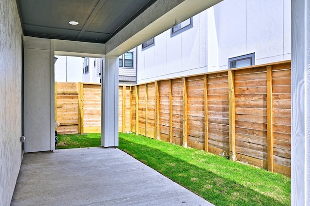 view of patio with fence