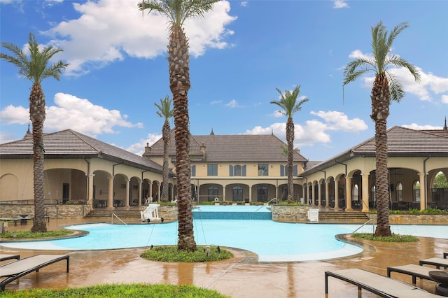 20514 Yearling Pasture Ln, Tomball, TX 77377 - community pool featuring a patio area