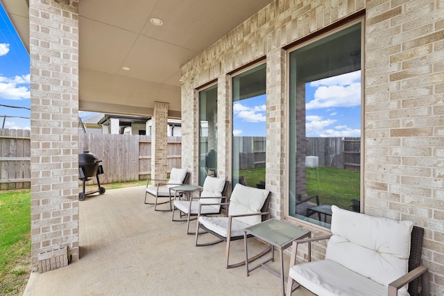 view of patio with fence private yard