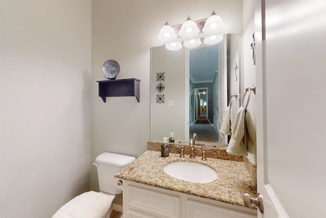 13671 Suzanne Pl, College Station, TX 77845 - bathroom featuring vanity and toilet