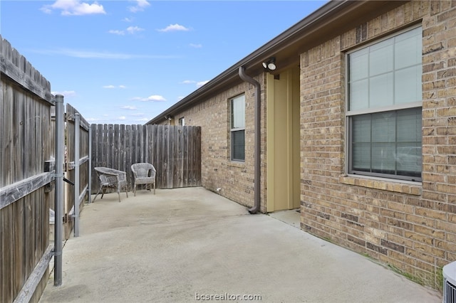 view of patio / terrace with fence