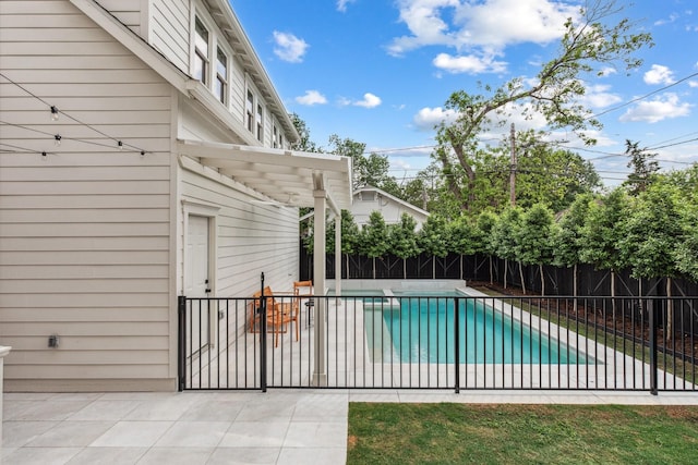 1202 Ashland St, Houston, TX 77008 - view of swimming pool with fence and a patio