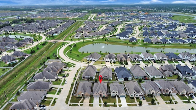 2242 Bayleaf Manor Dr, Manvel, TX 77578 - aerial view with a water view and a residential view