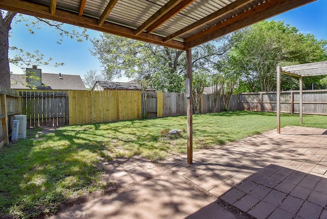 view of patio featuring a fenced backyard