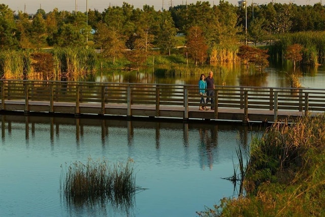 4203 Chloe Ridge Ln, Fulshear, TX 77441 - view of dock with a water view