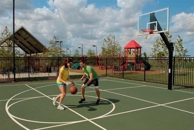 4203 Chloe Ridge Ln, Fulshear, TX 77441 - view of basketball court featuring fence and community basketball court