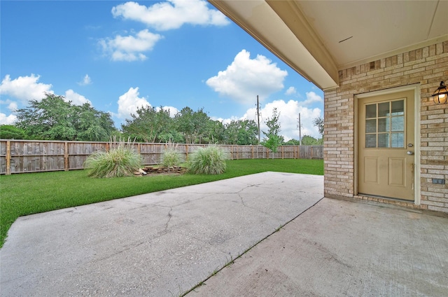 view of patio / terrace with a fenced backyard