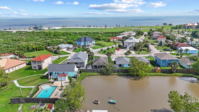 254 Debbie Ln, Dickinson, TX 77539 - aerial view of residential area with a nearby body of water and a pool