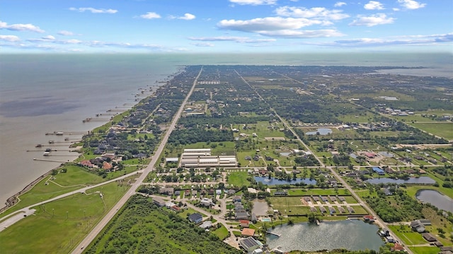 254 Debbie Ln, Dickinson, TX 77539 - aerial overview of property's location with a large body of water