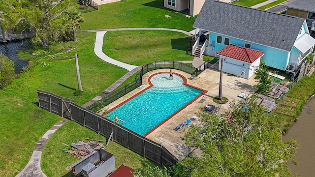 254 Debbie Ln, Dickinson, TX 77539 - view of subject property featuring a pool