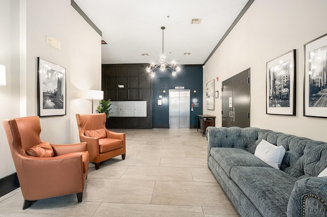 building lobby featuring visible vents