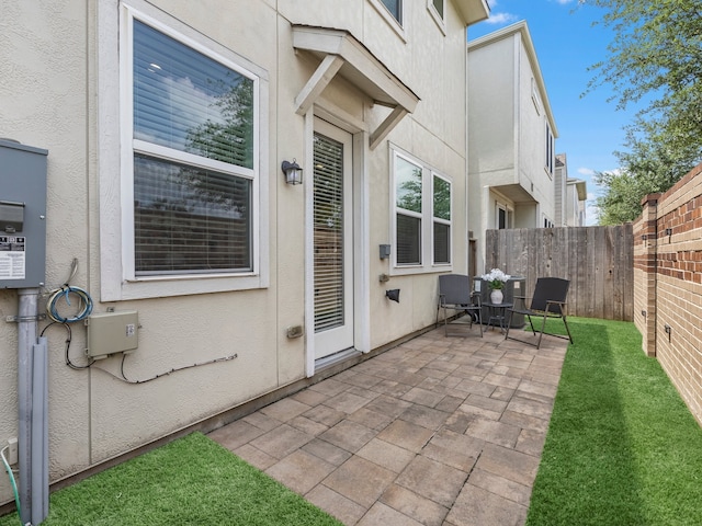 view of patio / terrace with fence