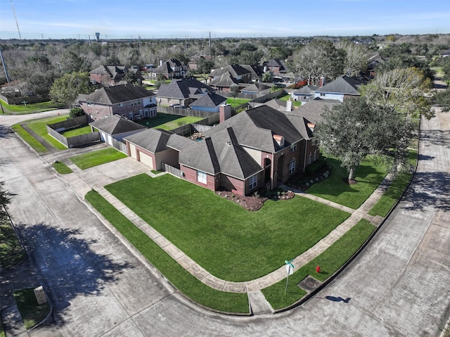 bird's eye view featuring a residential view