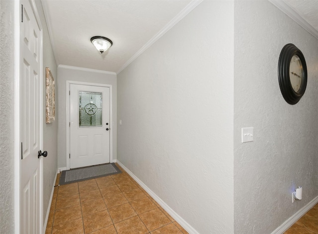 923 N Hull St, Caldwell, TX 77836 - entryway with crown molding and light tile patterned floors