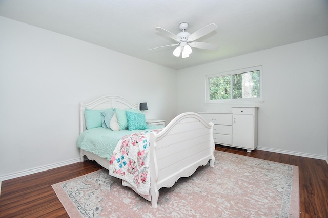 14619 Rosehill Dr, Houston, TX 77070 - bedroom featuring wood finished floors, baseboards, and a ceiling fan