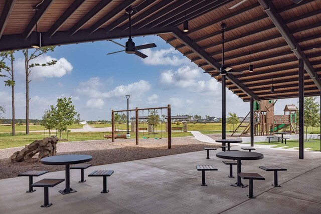 view of property's community featuring playground community