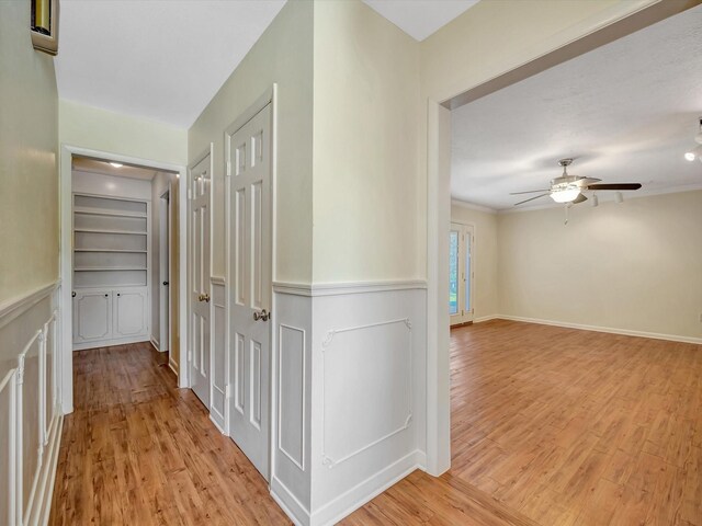 208 Burnett Dr, Baytown, TX 77520 - hallway with light wood-style floors