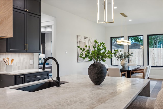 dining room featuring recessed lighting