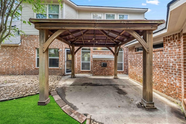 view of patio / terrace featuring a gazebo