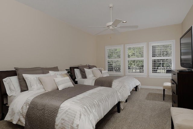 8 Autumn Cres, The Woodlands, TX 77381 - bedroom featuring carpet, ceiling fan, and baseboards