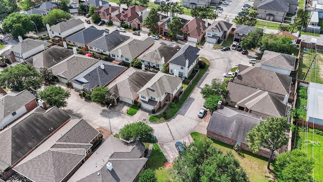 bird's eye view with a residential view
