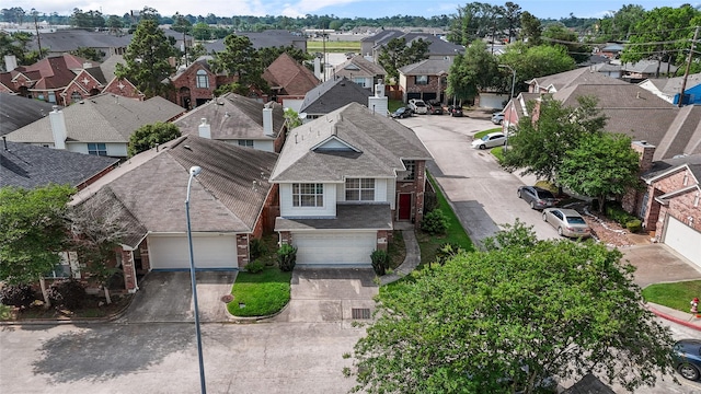 aerial view with a residential view