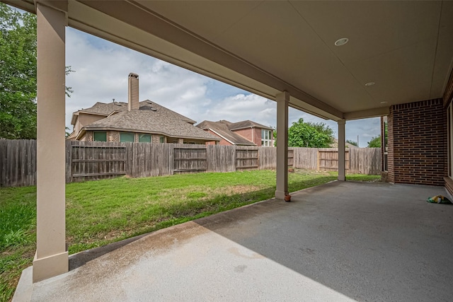 view of patio / terrace featuring a fenced backyard