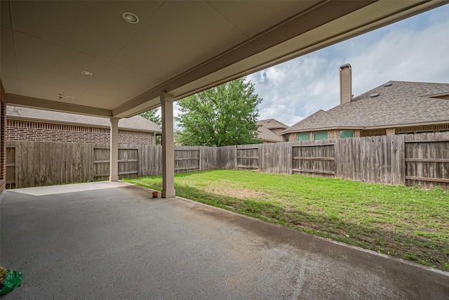 view of patio / terrace with a fenced backyard