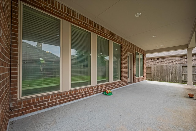 view of patio / terrace with fence