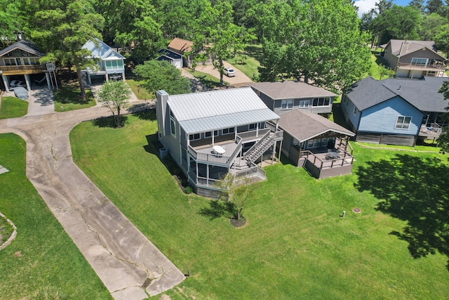 bird's eye view with a residential view