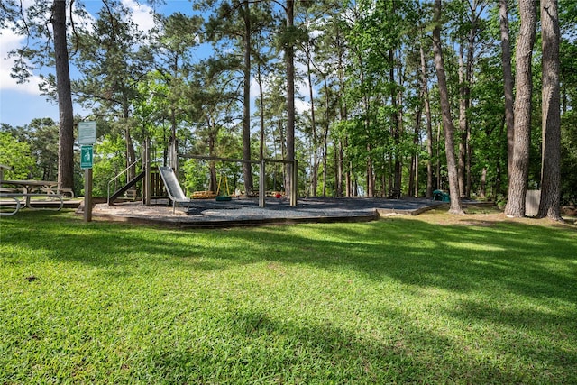 exterior space featuring playground community