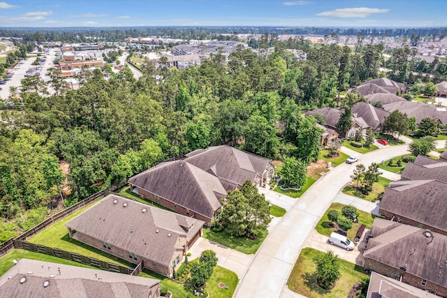 aerial view with a residential view